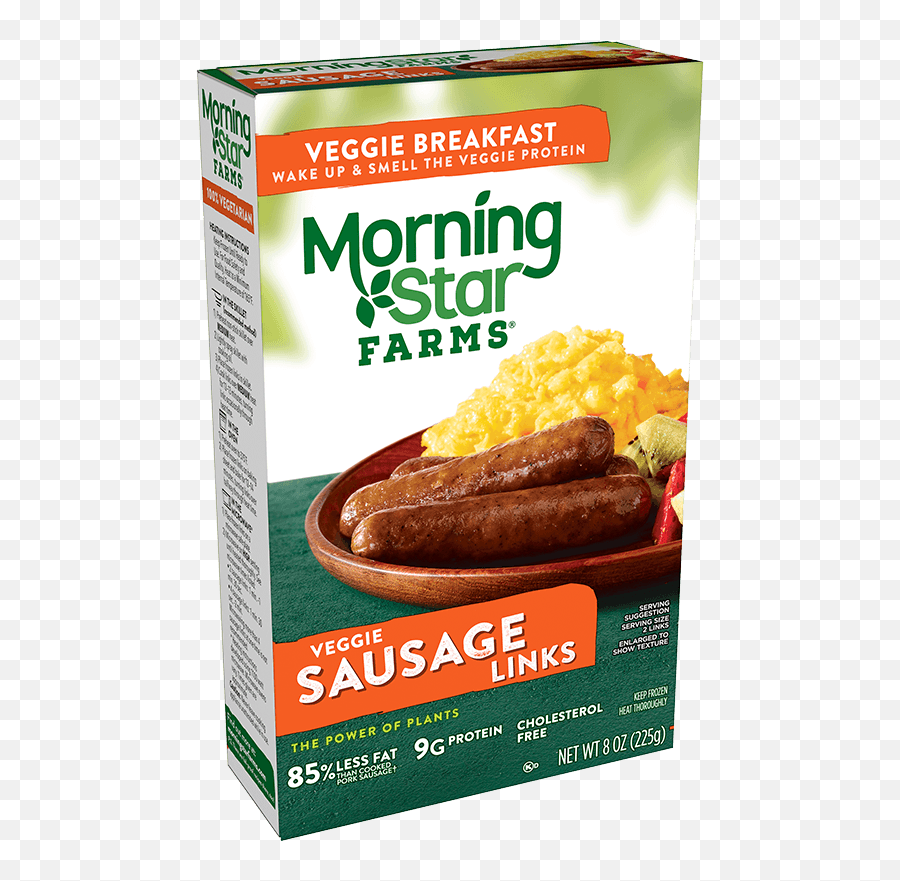 Morningstar Farms Veggie Breakfast Sausage Links - Morning Star Vegan Bacon Png,Sausage Transparent