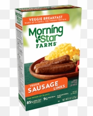 Morningstar Farms Veggie Breakfast Sausage Links - Morning Star Vegan Bacon Png,Sausage Transparent