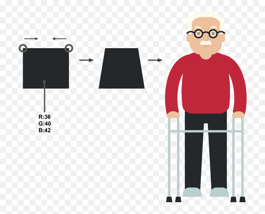 How To Create An Elderly Man Illustration In Adobe Illustrator Png Person With Walker Icon