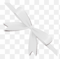 White Ribbon Bow Transparent Png - Gift Vector