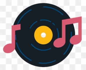 Viny Record Music Notes Icon Transparent Png - StickPNG Vinyl Png