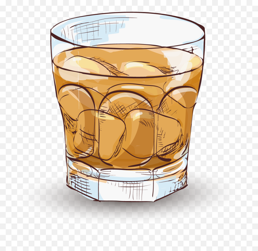 Whiskey Vector Old Fashioned Glass - Whisky Vector Logo Png Whiskey Glass Vector Png,Whisky Icon