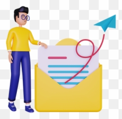 Send Mail Icon - Download in Colored Outline Style Deliveryman png