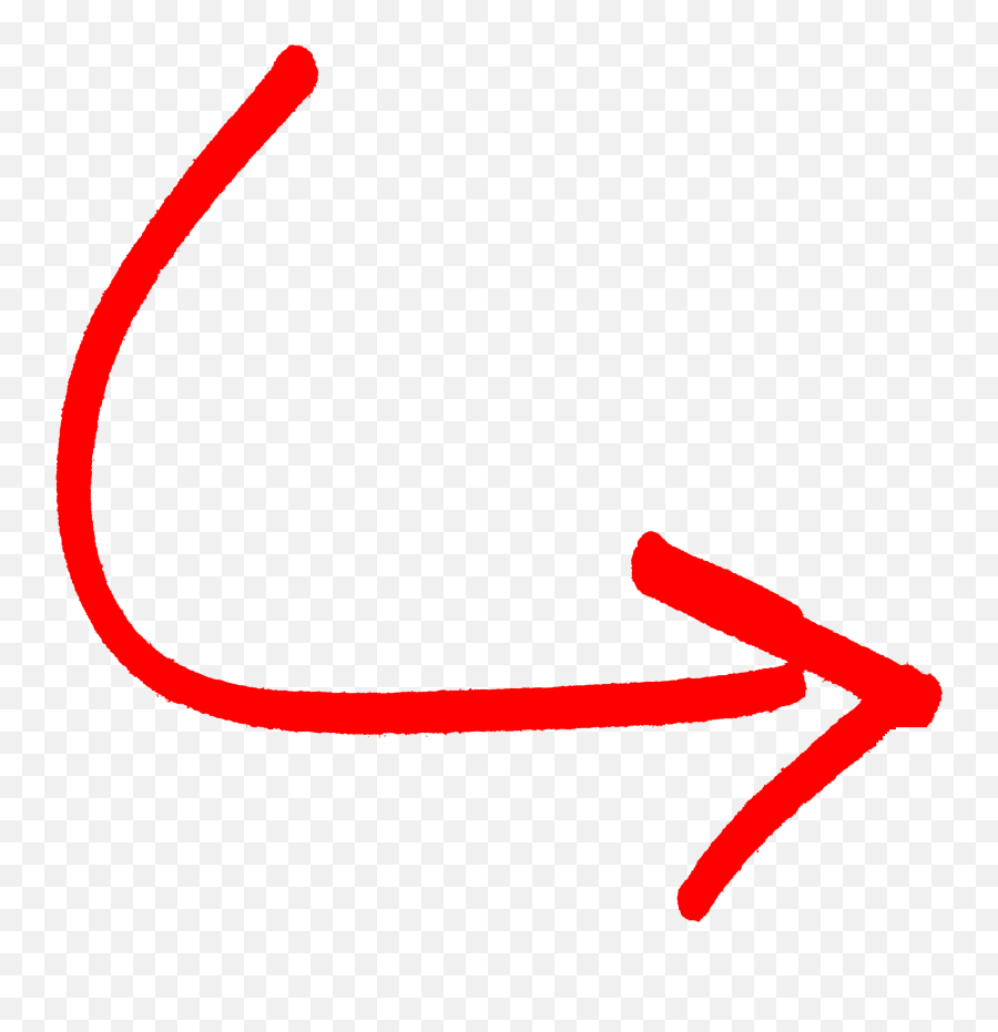 Curved Arrow Png - Red Transparent Background Arrow,Arrown Png