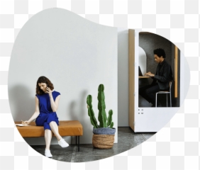Home - Modern Woman Room Phone Booth png