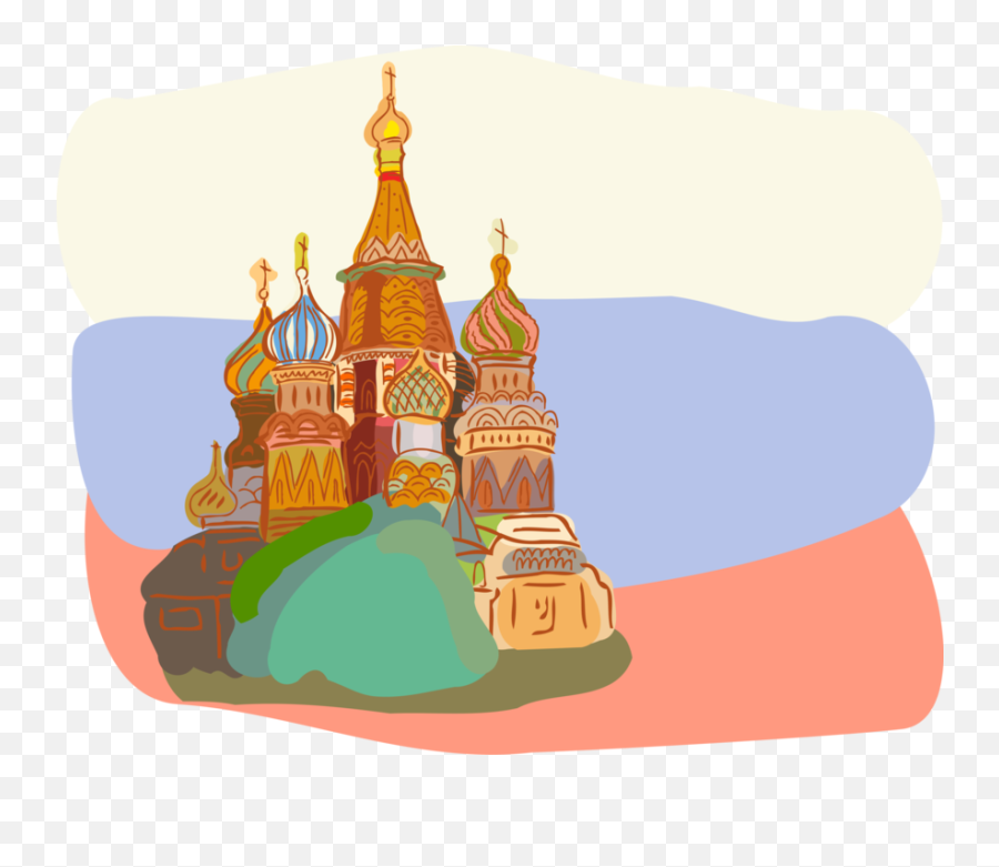 Russia Vector Illustration Png Library Stock - Saint Basilu0027s Cathedral,Kremlin Icon