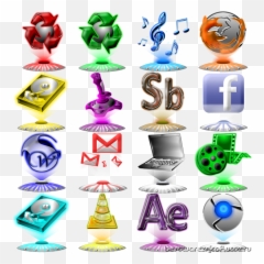 Hologram Icons Pack - Icon Pack Language Png,Hologram Icon