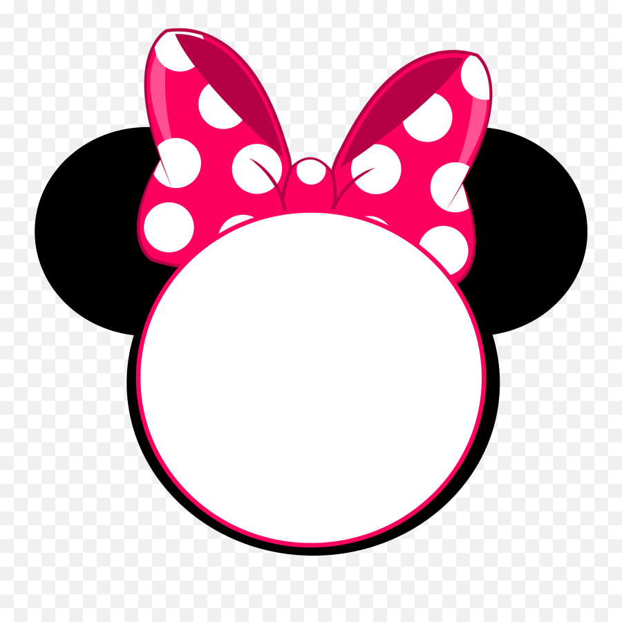 Crown Ears Clip Art Royalty Free - Minnie Mouse Head Invitation Template Png,Minnie Ears Png