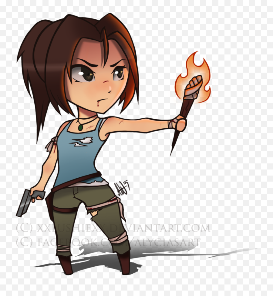 Official Tomb Raider Blog U2014 Fanart U201clara Croft Chibiu201d By - Lara Croft Chibi Png,Lara Croft Transparent