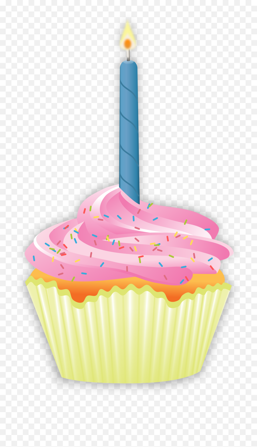 Cupcake Birthday Cake Muffin Clip Art - Birthday Cupcake Clipart Transparent Background Png,Birthday Cake Clipart Transparent Background