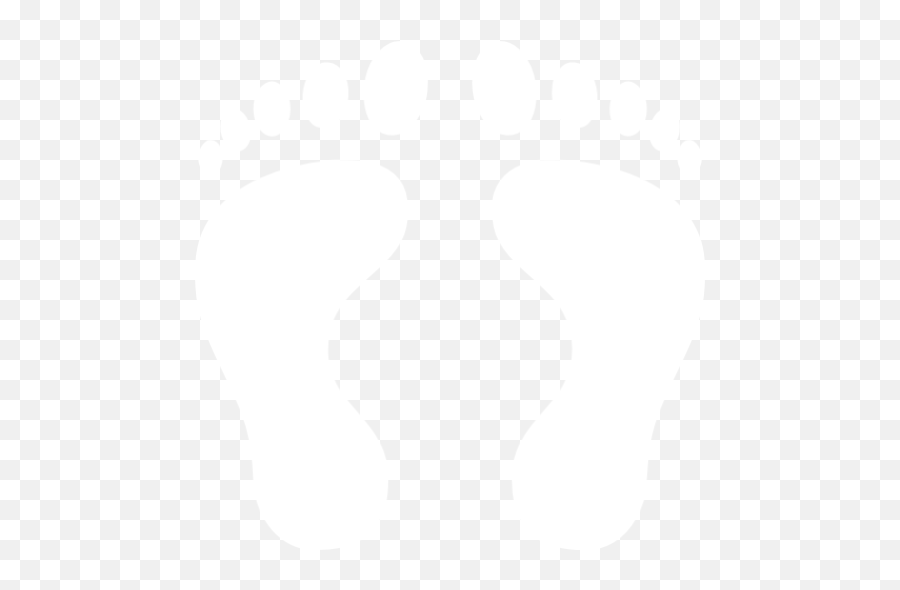 White Human Footprints Icon - White Footsteps Png,Foot Prints Png