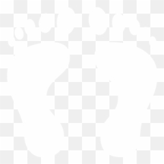 White Human Footprints Icon - White Footsteps Png,Foot Prints Png
