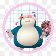 Freetoedit Snorlax Pokemon Love Uwu Owo Meme Pink Aesth - Snorlax Aesthetic Png,Snorlax Png