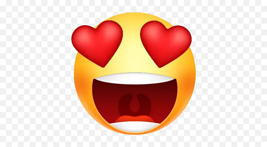 Heart Eyes Emoji Png Transparent Image - Whatsapp Emoji Love,Love Emoji Png