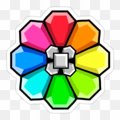 Pokemon Red And Blue Logo Related - Rainbow Badge png