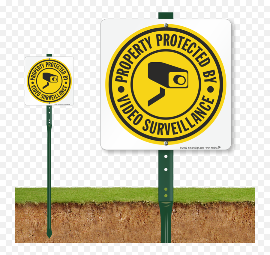 Download Video Surveillance Yard Signs - Sign Png,Litter Png