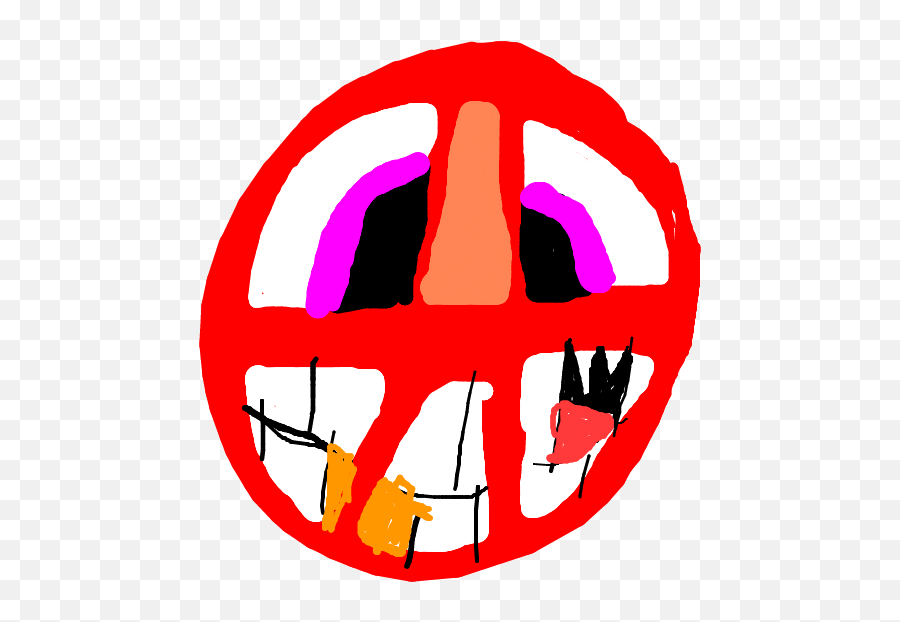 A Dumbass Face I Made When Was 9 Out Of The Anarchy Symbol - Circle Png,Anarchy Symbol Png