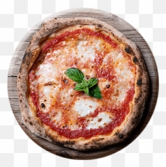 Rustic Pizza United States La Trattoria Restaurant Pizzeria - Margherita Top View png
