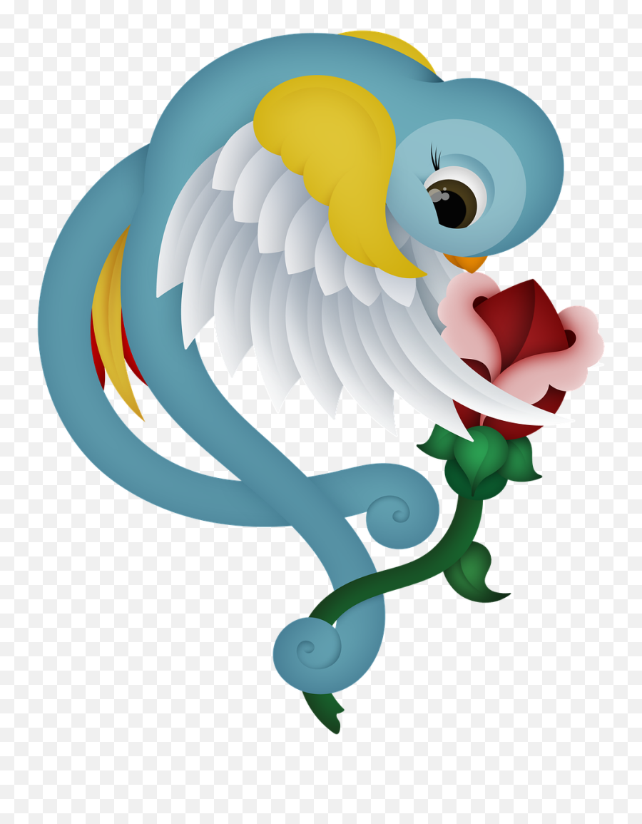 Bird Bluebird Rose - Free Image On Pixabay Illustration Png,Rose Tattoo Transparent