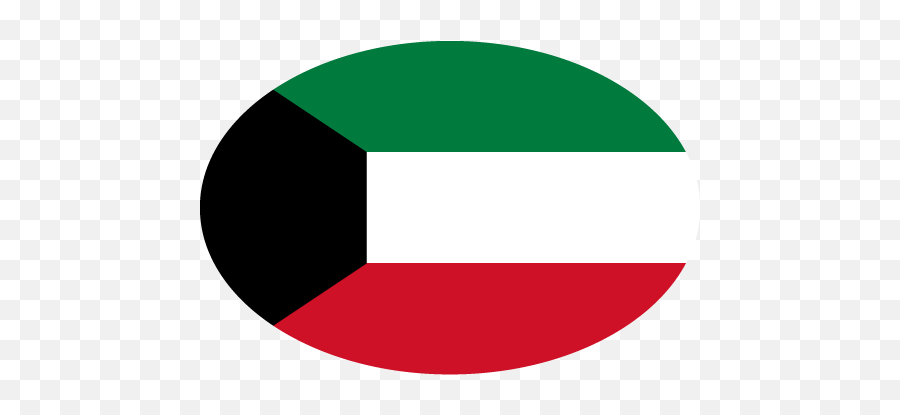 Vector Country Flag Of Kuwait - Oval Vector World Flags Kuwait Flag Icon Png,Oman Flag Png