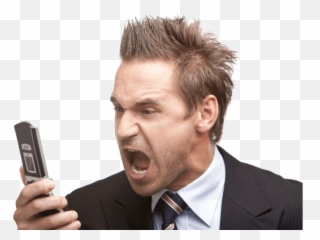 Angry Person Png Transparent Images All - On Phone
