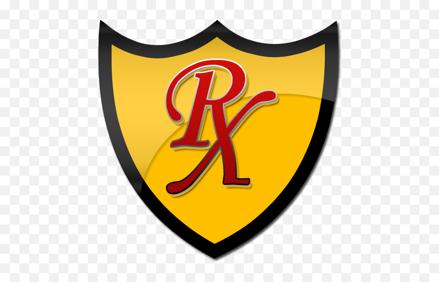 Rx Yellow Shield Clipart Image - Clip Art Rx Logo Transparent Png,Shield Clipart Png