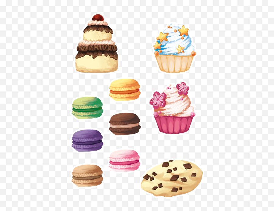 Drawing Of A Pastries Png Image - Some Different Pastries Drawing,Pastries Png