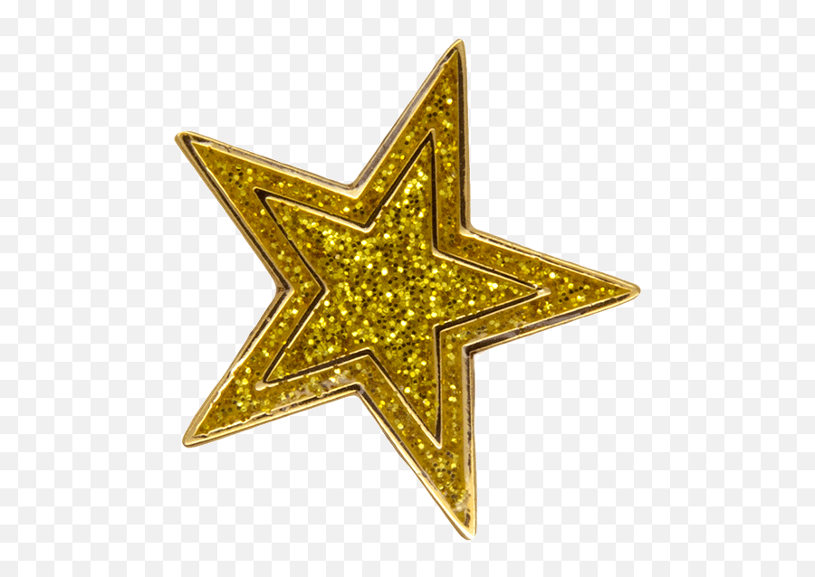 Star Pin Glitter Gold - Imam Reza Holy Shrine Png,Gold Glitter Png
