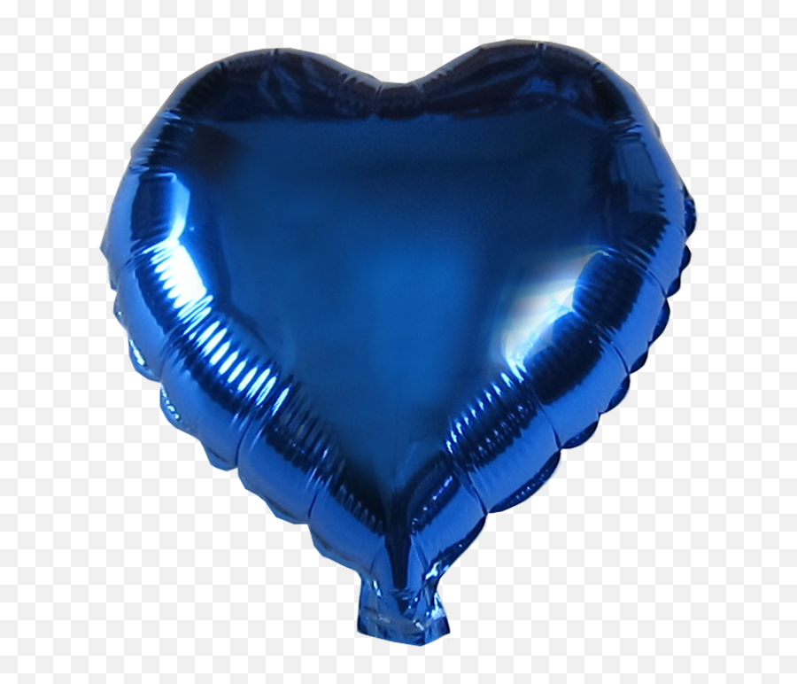 Heart Shape Balloon Blue - Heart Foil Balloon Blue Png,Heart Shape Transparent