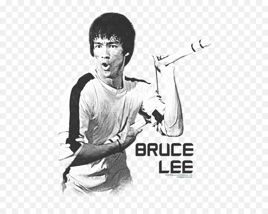 Bruce Lee - Bruce Lee Nunchucks Drawing Png,Nunchucks Png