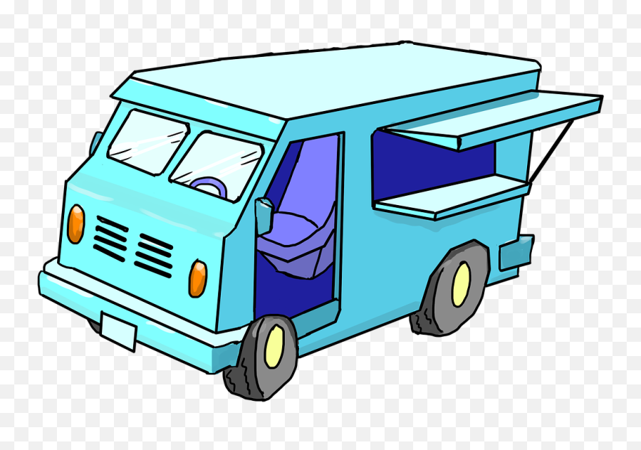 Food Truck Ice Cream Car - Cartoon Images Food Truck Png,Ice Cream Truck Png