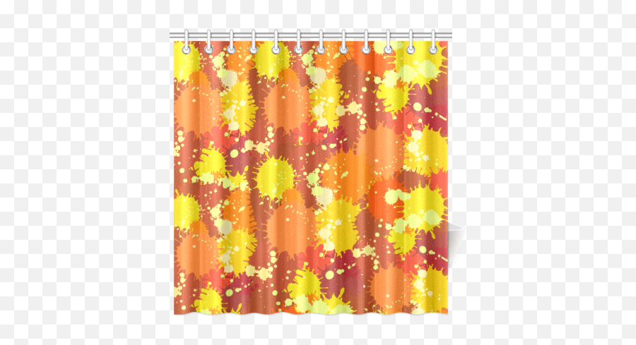 Download Summer Orange Yellow Splash Painting Shower Curtain - Shower Curtain Png,Yellow Splash Png
