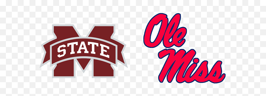 Mississippi State And University Of - Ole Miss Ole Miss Png,Mississippi State Logo Png