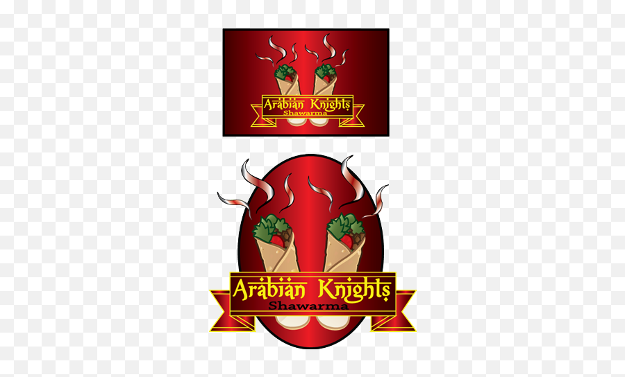 Logo Designs For Arabian Knights Shawarma - Spicy Png,Shawarma Logo