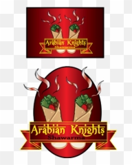 Logo Designs For Arabian Knights Shawarma - Spicy Png,Shawarma Logo