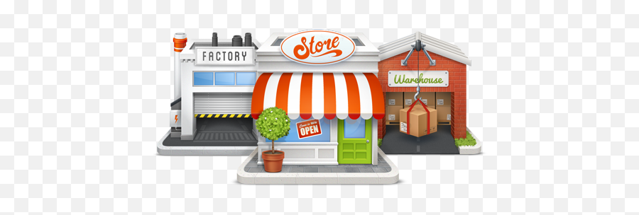 Icons - Store Building Png Icon,Restaurant Building Icon