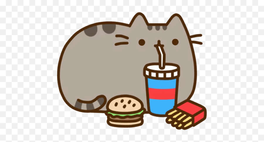 Download Free Food Hamburger Pusheen Fries French - Pusheen Cat Food Png,French Fries Icon