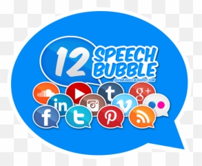 Speech Bubble Styled Social Media Icons - Jeipi Mijares Social Media Logo Bubbles Png,In Social Media Icon