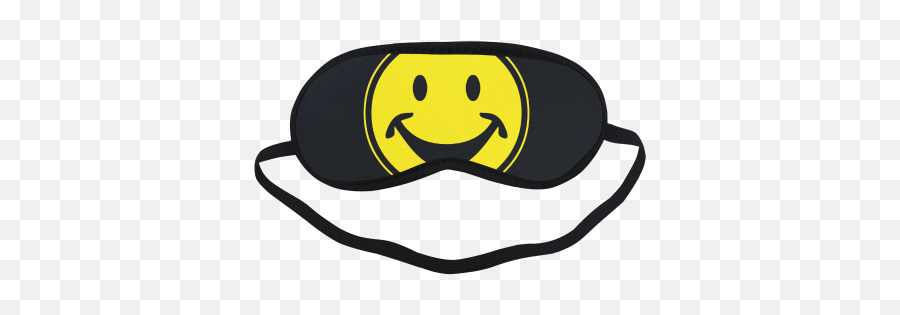 Funny Yellow Smiley For Happy People Sleeping Mask Id - Eye Mask With Googly Eyes Png,Eye Mask Icon