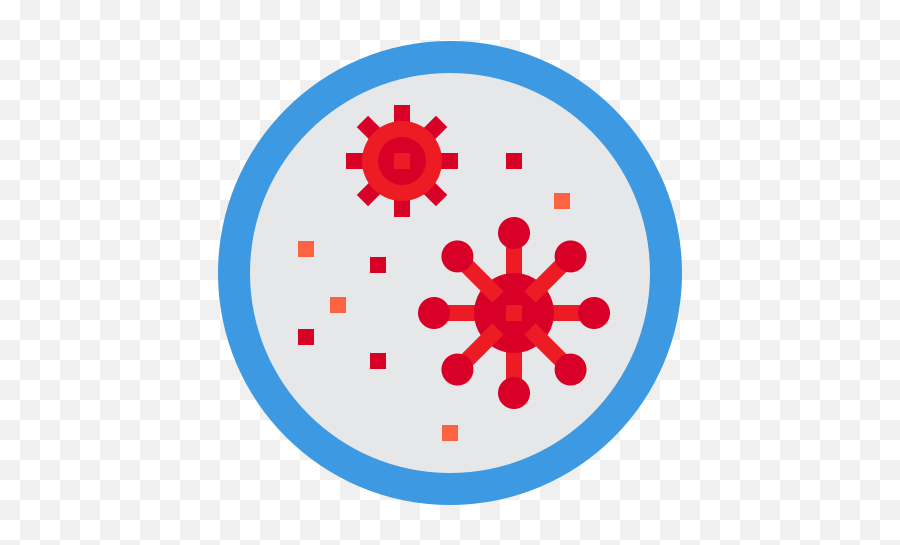 Virus Microorganism Cells Biology Science Free Icon - Red And Green Snowflakes Clip Art Border Png,Icon Sciences