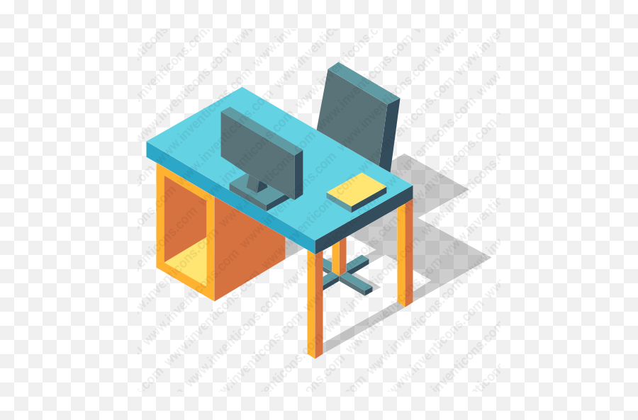 Download Computer Desk Vector Icon Inventicons Png