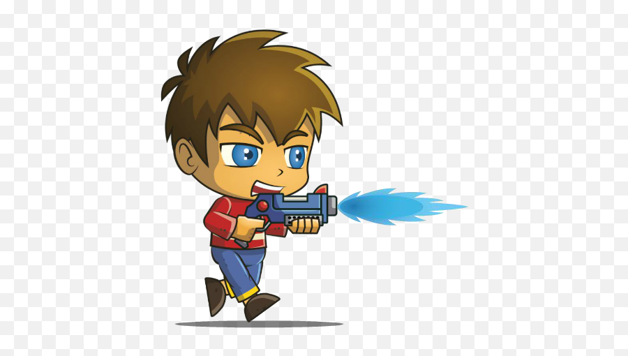 Ray - 2d Character With Gun Png,Ray Gun Png