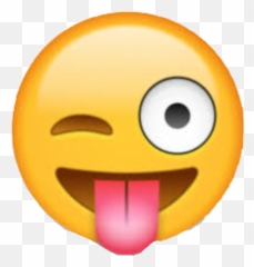 Crazy Face Cute Emoji - Transparent Tongue Out png