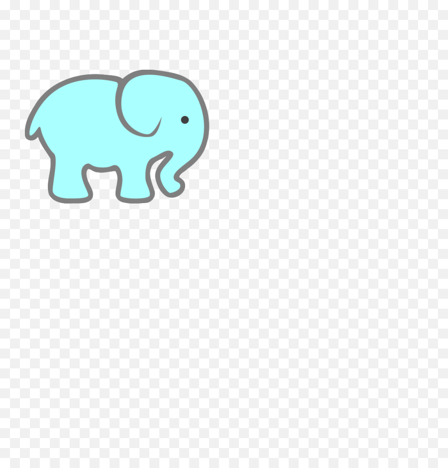 Blue Baby Elephant Png Svg Clip Art For Web - Download Clip Indian Elephant,Elephant Clipart Transparent