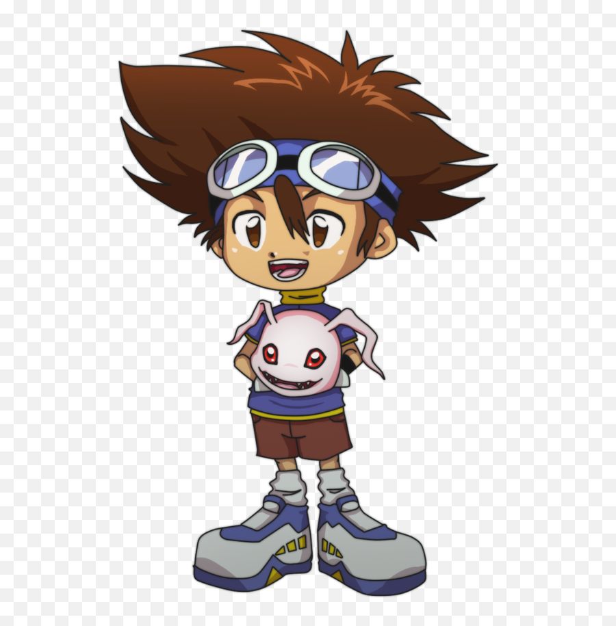 Chibi Taichi With Koromon By Deko - Tai Kamiya Png,Digimon Png