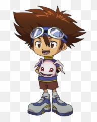 Chibi Taichi With Koromon By Deko - Tai Kamiya Png,Digimon Png