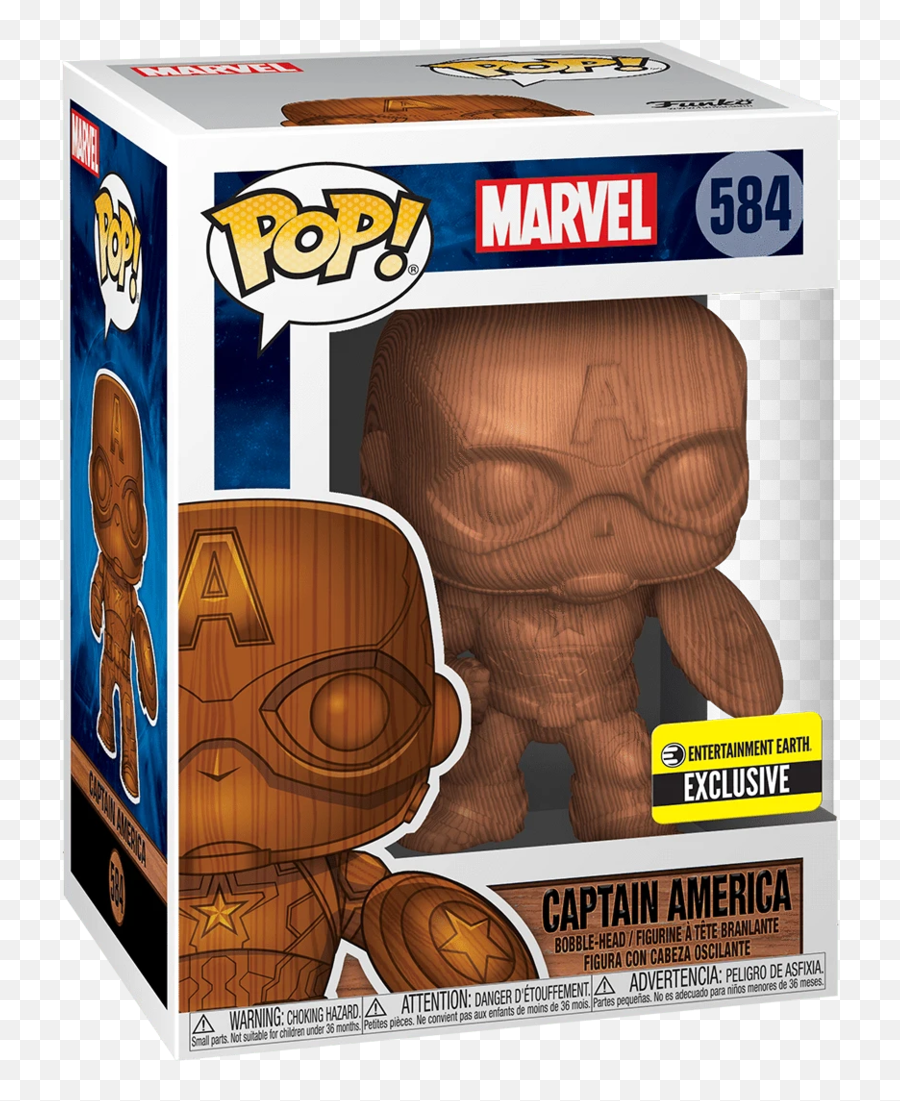 Pop Marvel Captain America - Wood Deco Ee Pop Vinyl Png,Capitan America Png