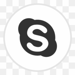 Online Skype Social Icon - Black White Social Media Png,Skype Logo Png