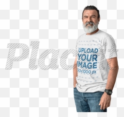 T - Elder Man In Tee Shirt png