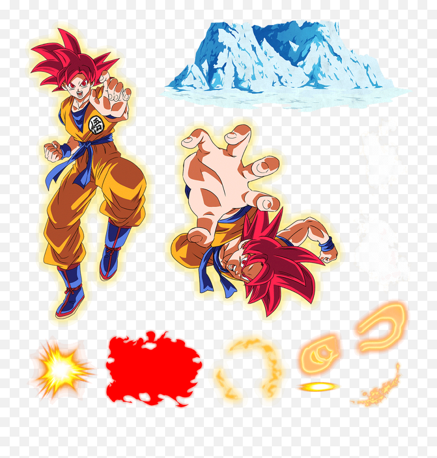 Dokkan Assets - Goku Super Saiyan God Render Png,Super Saiyan Aura Png